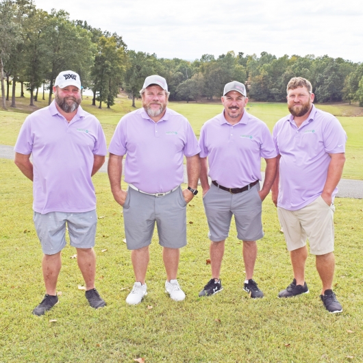 NEXT, Powered by NAEC's team won the championship flight of North Arkansas Electric Cooperative's Operation Round Up® Golf Classic. Pictured, from left, are Donny Dawson, Billy Jarrett, Keith Guffey and Willie Jarrett.  