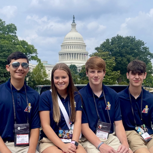 NAEC's 2023 Youth Tour delegates at U.S. Capitol in Washington, D.C.